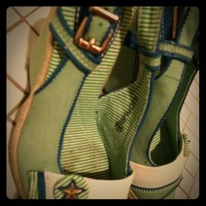 Cute sailor tall wedges